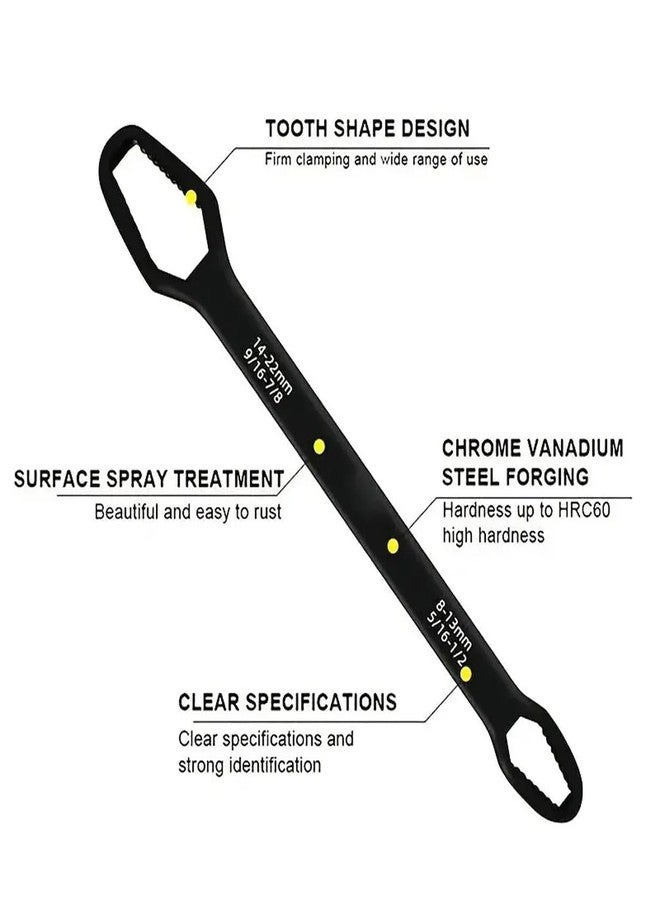 MEZON Universal Multifunctional Double-Ended Torx Wrench Hexagonal Double-Ended Wrench Adjustable Multifunction Bicycle Motorcycle Car Repair Tool (4 PCs Set) - Image 4